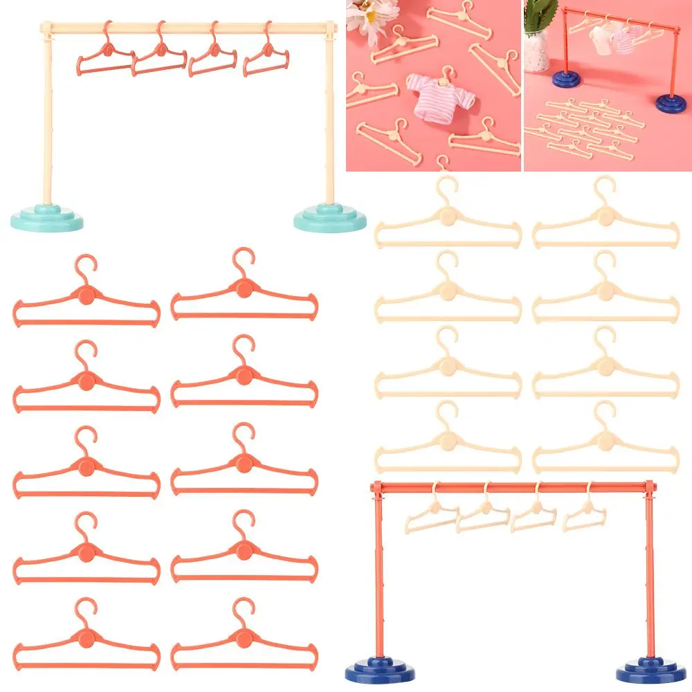 Miniatur 1/6 1/8 1/12 Puppen Kinder Spielzeug Puppe Zubehör Puppenhaus Möbel Kleidung Rack Kleidungsstück Organizer Kleiderbügel
