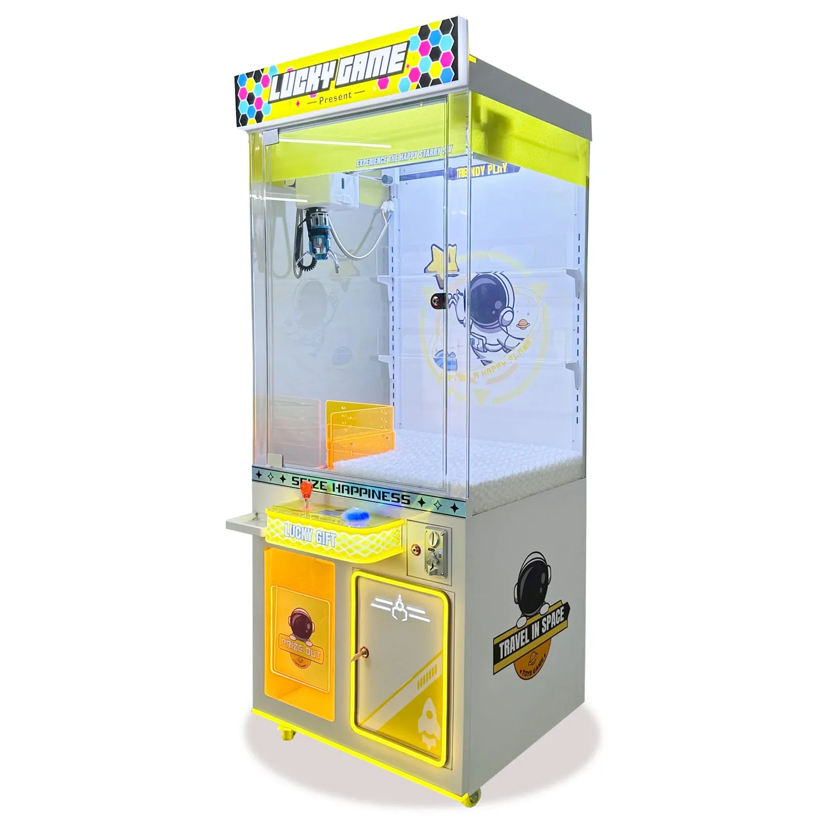 

Индивидуальные игрушечные игры с торговым автоматом Claw Crane с монетоприемником компании MinJoy