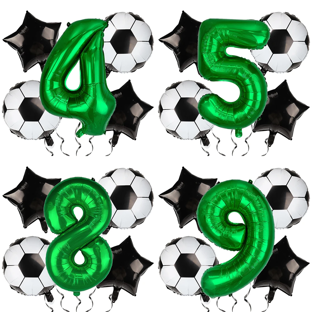32inch Number Balloon Helium Foil Football Digit Globos Gift Happy Birthday Party Supplies Baby Shower Decoration
