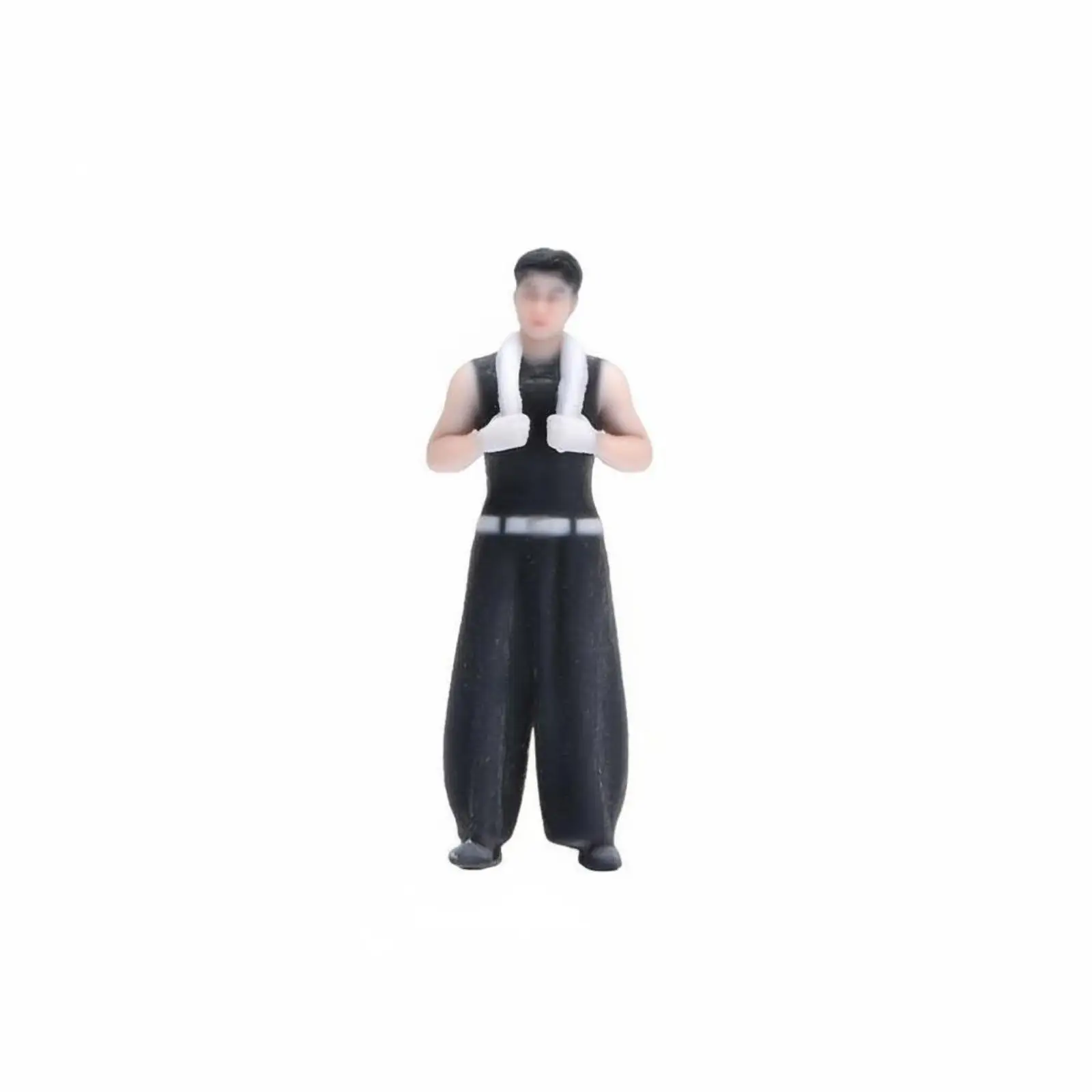 1 64 Resin Towel Holding Technician Miniature Action Figure for Scale Model Diorama Garage Break Working Area Decor