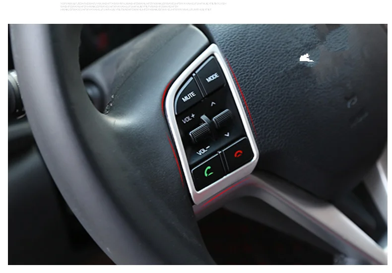 

For Hyundai Tucson 2015-2020 Carbon Fiber Color Steering Wheel Switch Button Sequins Cover Interior Decoration Trim Accessories