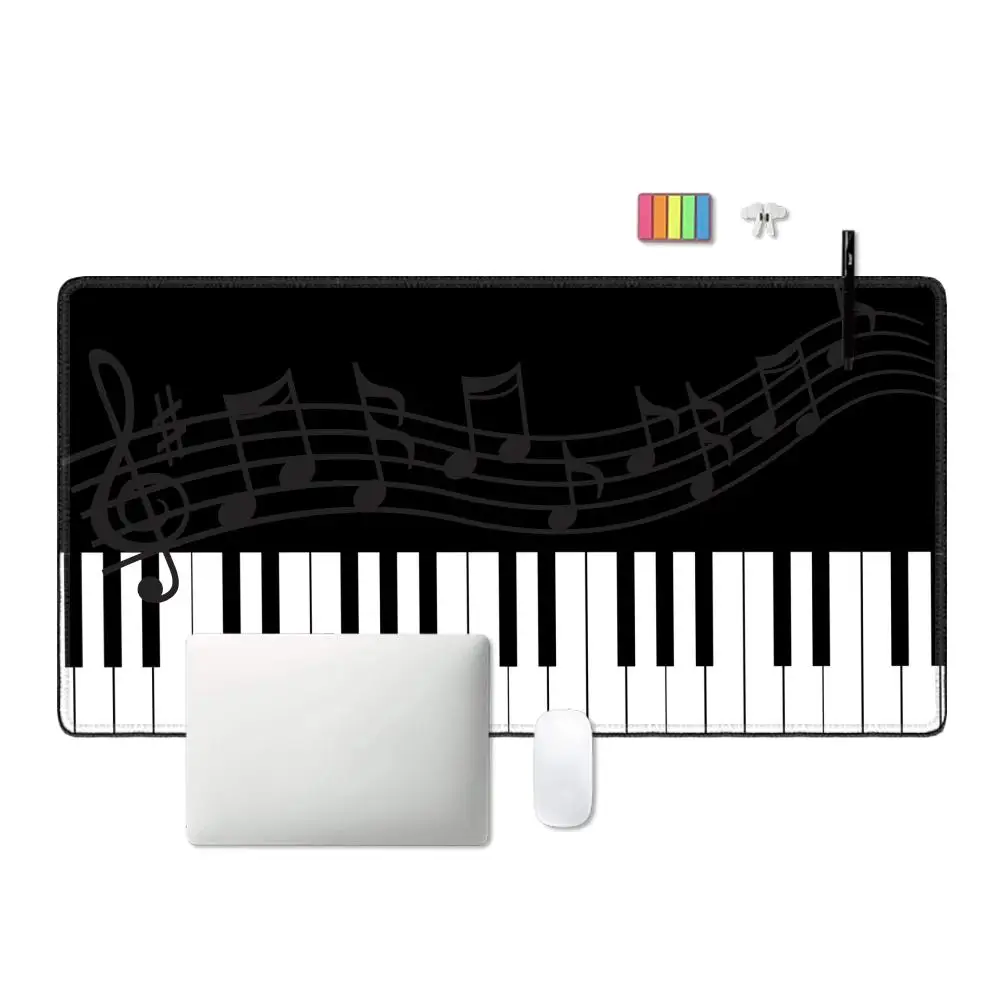 Trend Vintage Music Notes Piano Mouse Pad XXL Gaming Accessories Office Gamer Keyboard Desk Mat Non-Slip Laptop Large Mousepads