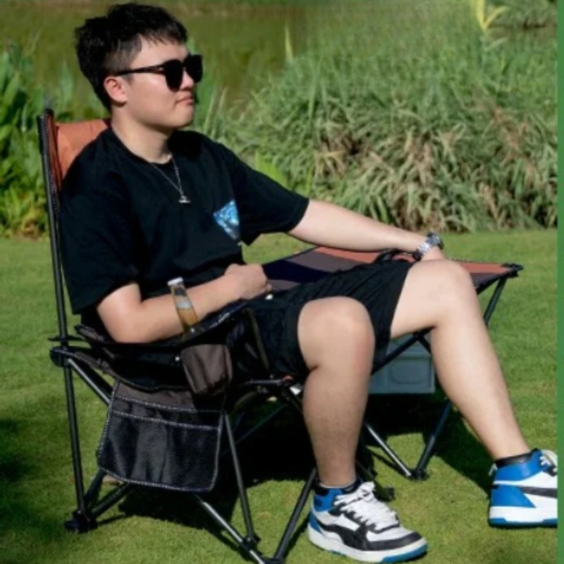 Ergonomic Portable Folding Chair Recliner Seating Travel Beach Chair Fishing Relax Ground Garden Silla Plegable Pesca Furniture