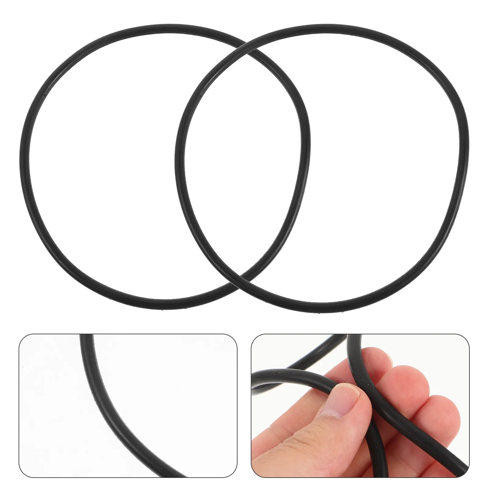 2Pcs Hand Cranking Generator Belts Wear Resistant Rubber for Manual Ac Dc Generators High Stability Replacement Parts