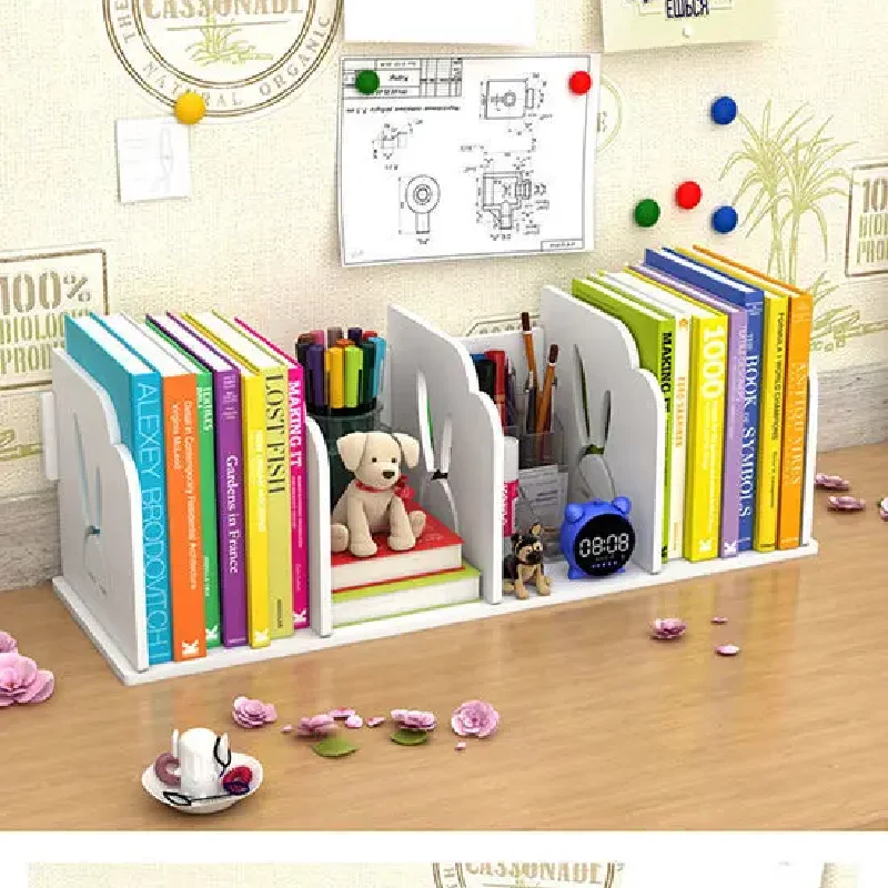 

Desktop Bookshelf Student Book Stand Simple Table Shelf Children Desk Office Storage Box Cartoon Etagere Rangement Furniture