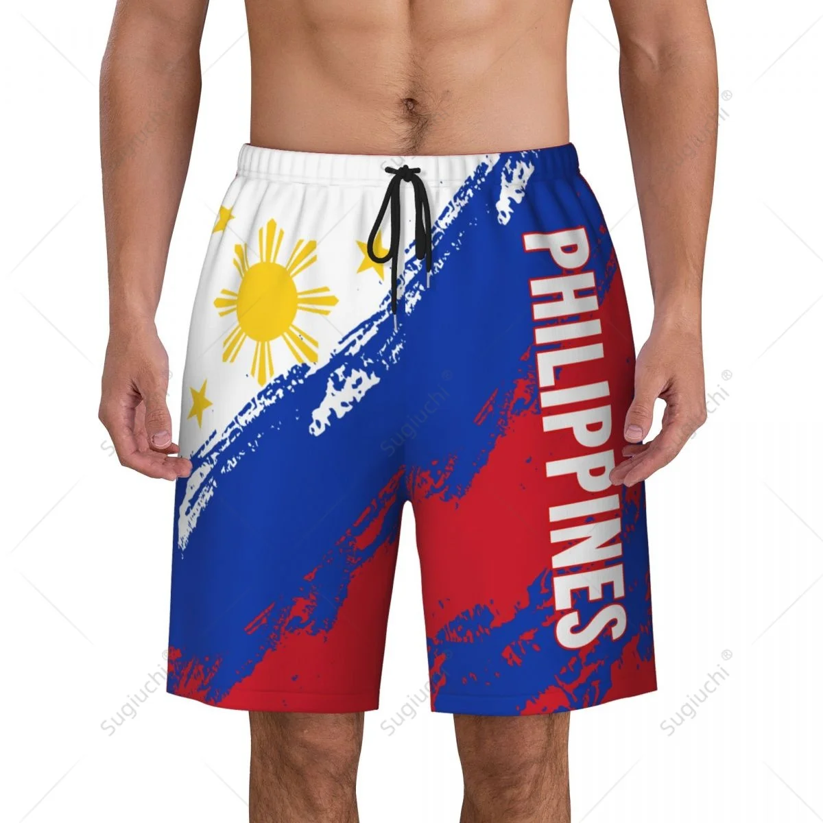 Men's Philippines Flag Beach Pants Board Shorts Surfing Boys Soccer Cycling Swimwear Running Polyester