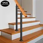 Stair Balusters Post Black Square Metal Stair Railing W/ Flat Banister Column