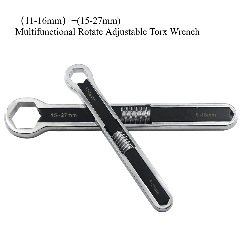 

Multi-Function Adjustable Spanner 5-19mm 5-27mm Rotate Double End Flexible Hand Anti Slip Durable Tool for Car Repair
