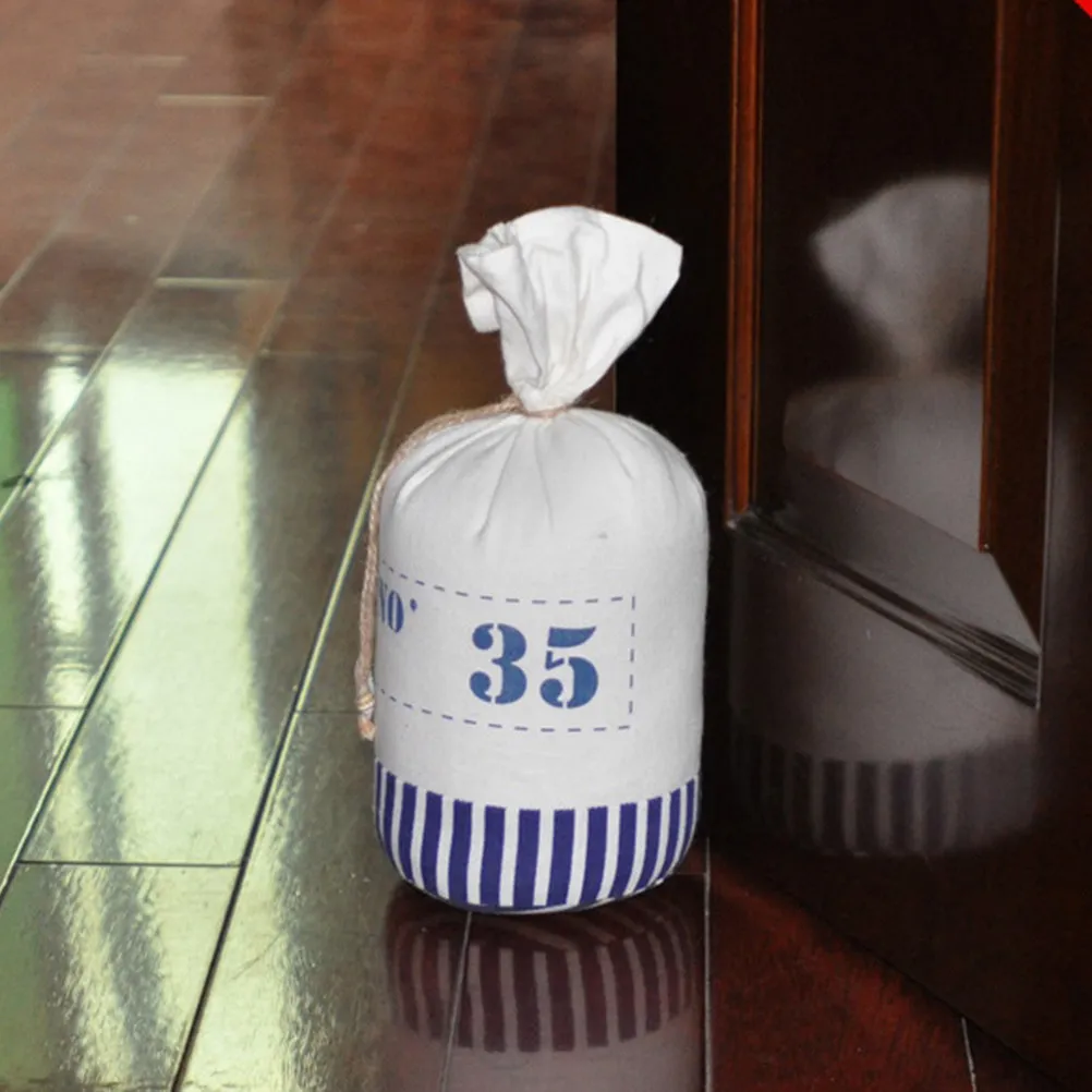 Sand-Filled Cloth Door Stopper – Mediterranean Style, Anti-Slip Safety Stop for Home, Office & Classroom