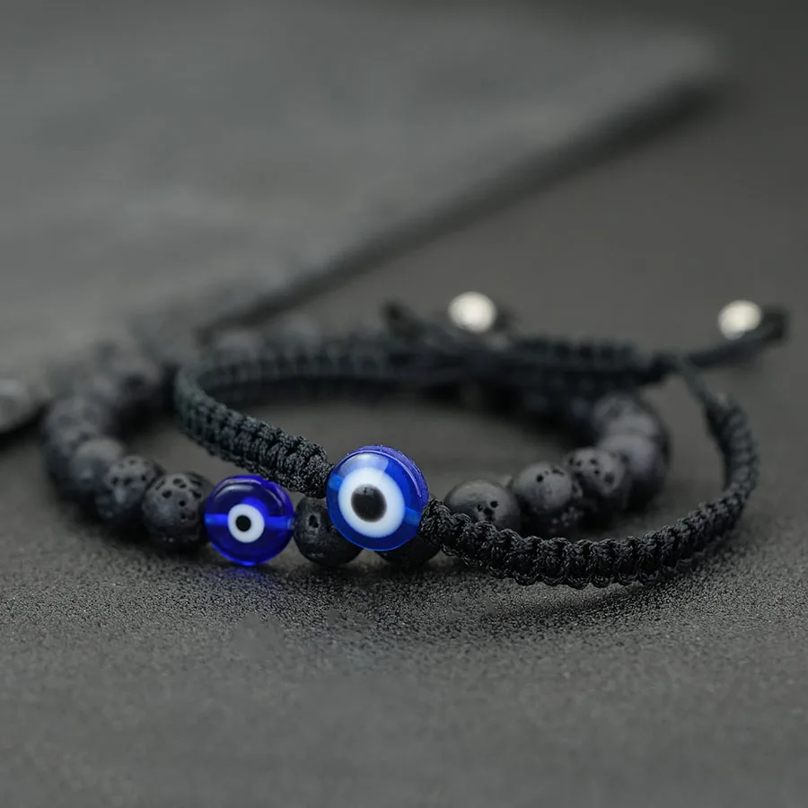 Turkey Evil Eye Bracelet Set Red String Beaded Jewelry Adjustable Protection Charm Couple Friendship Handmade Gift for Women Men