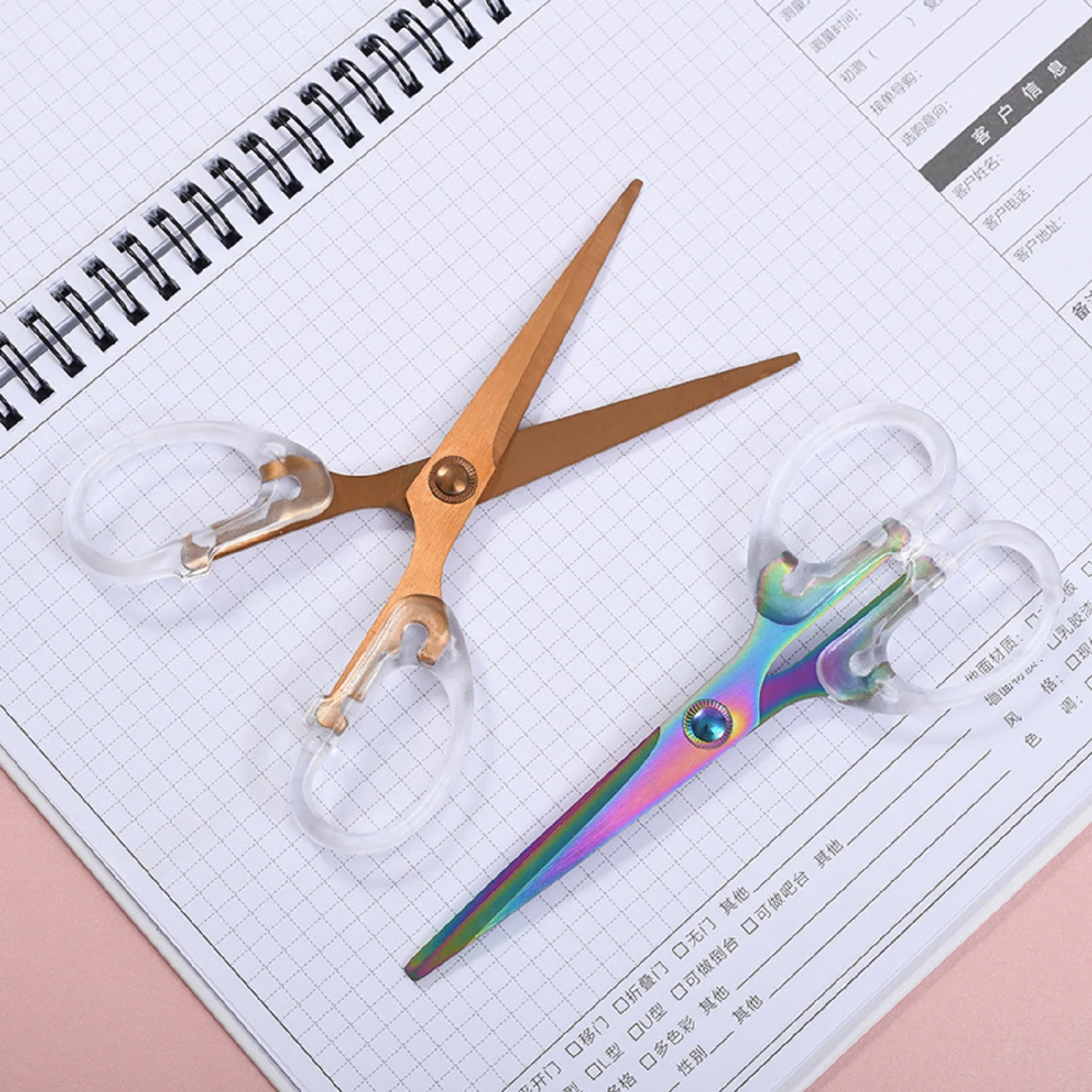 Makeasy Craft Scissors Set Curved and Straight, Sharp Compact Sewing Embroidery Paper Cutting Crafting Stainless Steel Protecti