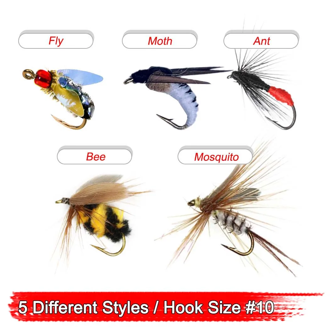 

5Pcs 5 Different Styles Realistic Artificial Insect Bait Fishing For Trout Nymph Bait