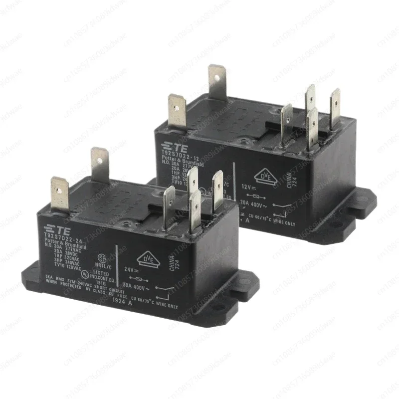 5PCS  Original Power Relay T92S7D22-12 T92S7D22-24 12VDC 24VDC 30A 250VAC 6PIN General Purpose Relay DPST-NO (2 Form A) 12VDC
