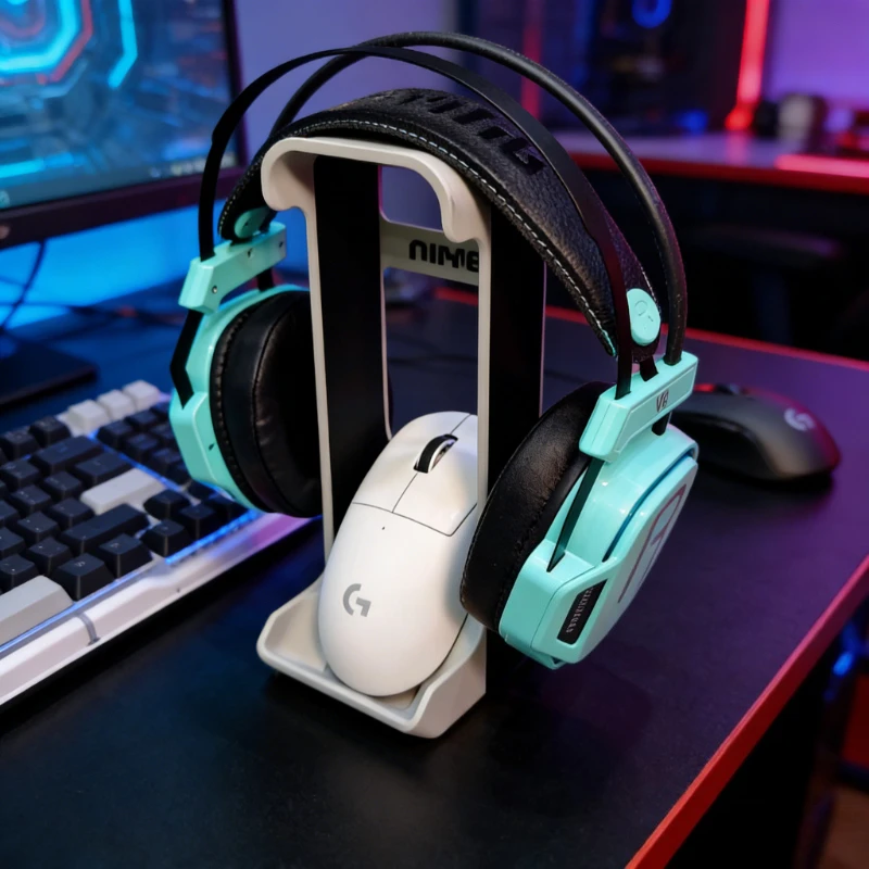 

Headphones Stand Minimalist Esports Desktop Decoration Headset Support Multifunctional Mouse Headset Holder Game Accessories