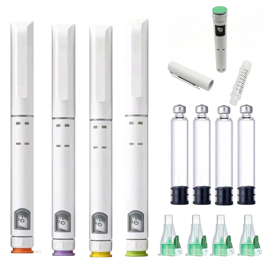 Disposable Syringe For Insulin Pen Sterile ,Compatible with 3ml linjections cartridge 60U Adjustable & 32G 4mm Pen Tip
