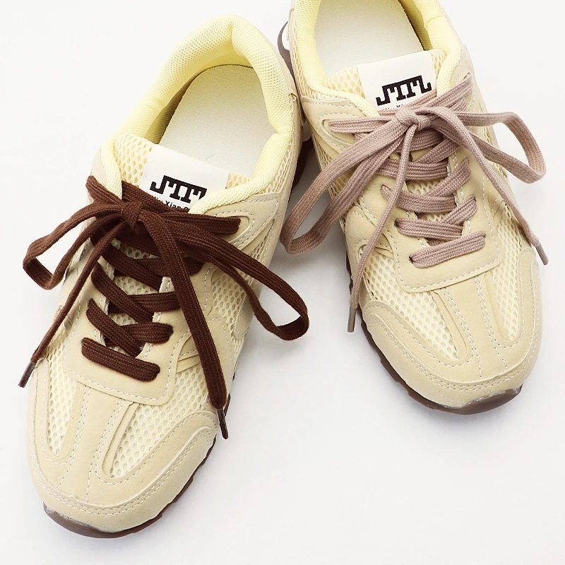 1 paio di lacci piatti classici in tinta unita lacci casual in cotone premium sneaker larghezza 0,8 cm lunghezza lacci 100/120/140/160 cm