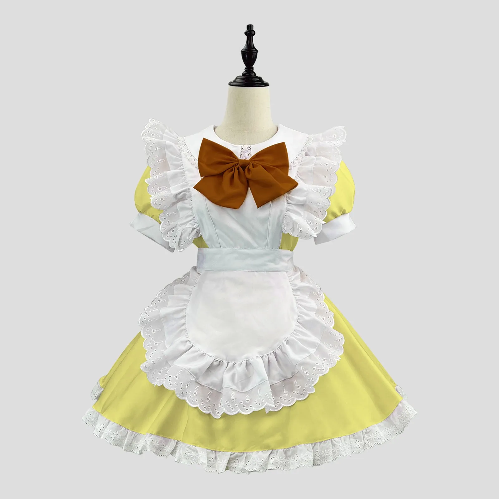 Lolita Cosplay Costume para Mulheres, Ladies 'Cute Mini Dress, Bow Ruffles Vestidos, Halloween, Festival de Cerveja, Kawaii, Meninas