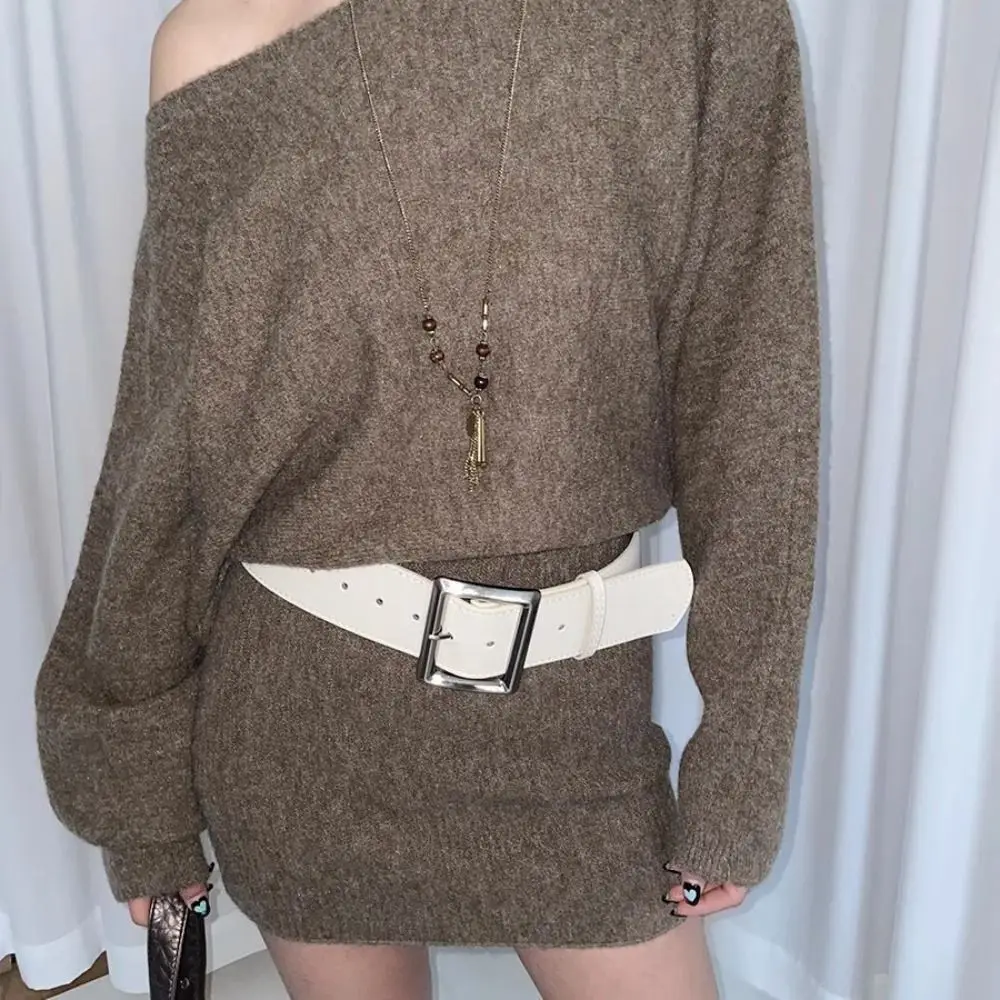 

Модный широкий пояс для джинсов с квадратной пряжкой из замши и искусственной кожи, декоративный пояс для брюк и платьев в стиле Spicy Girl