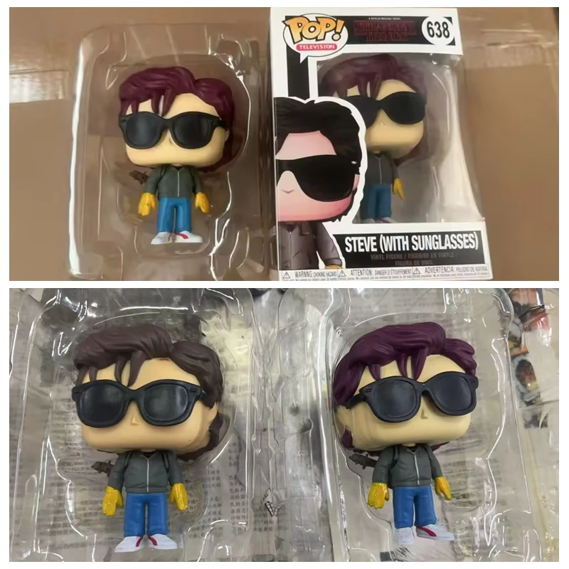 Funko Pop 2026, Serie Stranger Things, Steve con Gafas de Sol # 638 Figuras de Vinilo Moradas de Colección, Muñecas, Regalos de Cumpleaños, Juguetes