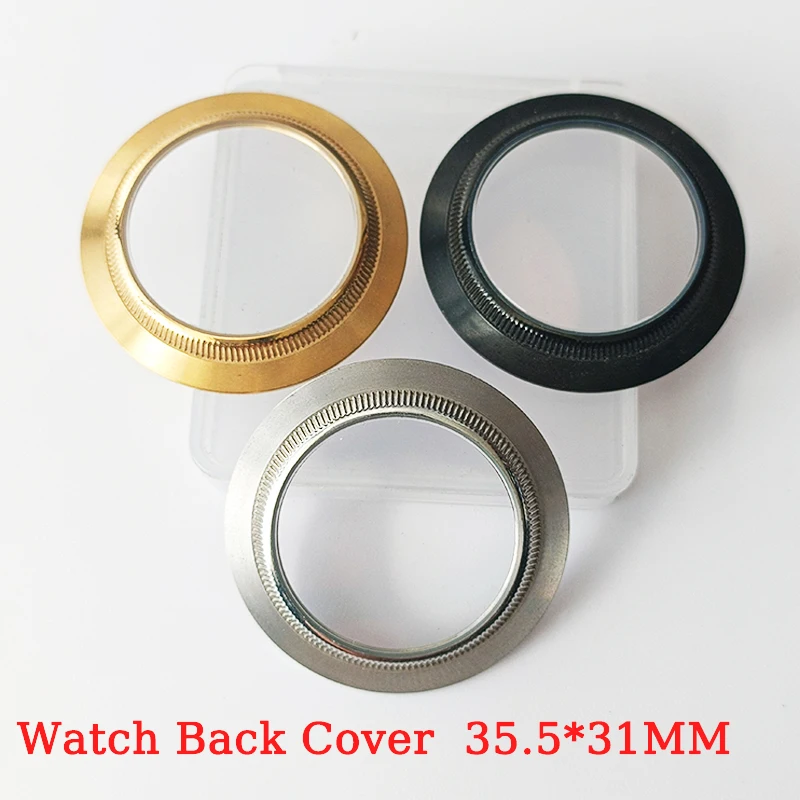 35.5Mm Transparent Watch Back Cover Suitable For NH35 Movement Watch Back Cover Replacement