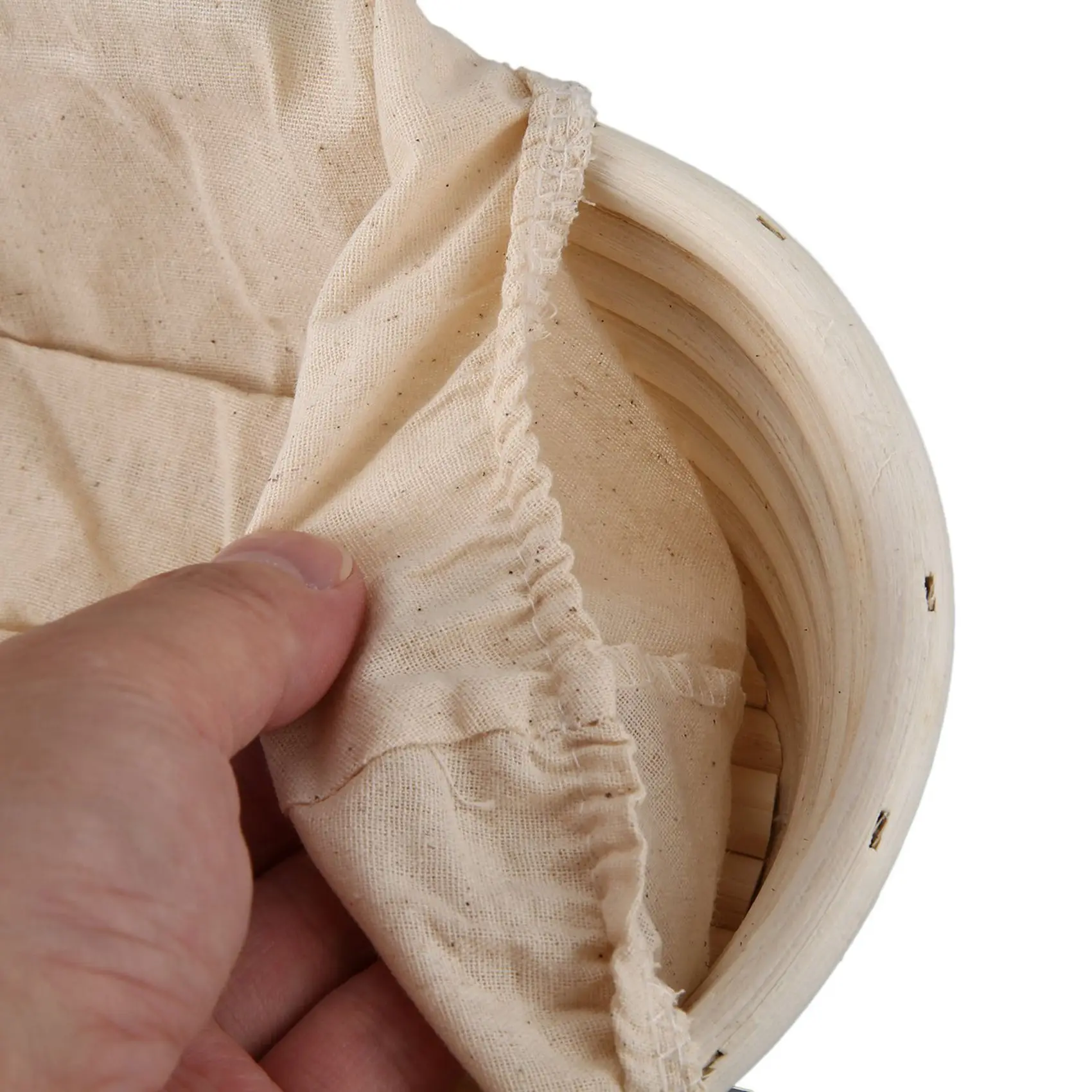 

ABXF-8Pcs 25Cm/10 Inch Bread Basket Rattan Proofing Basket Liner Round Oval Fruit Tray Dough Food Storage Container
