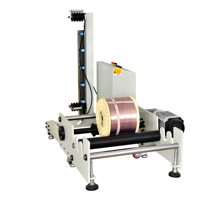 200KG Heavy Reel Wire Feeder Automatic Cable Drum Dispenser Respooling Wire Machine