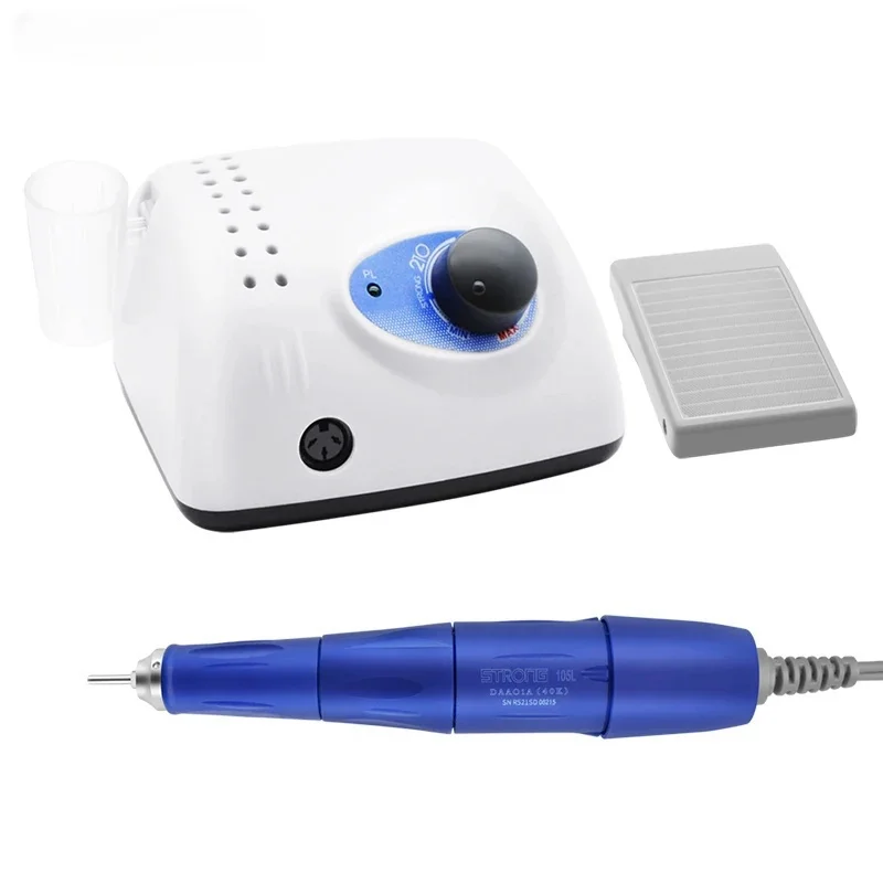 Broca elétrica do prego, 65w, 210, micro motor, 35k, forte, 105l, para o manicure