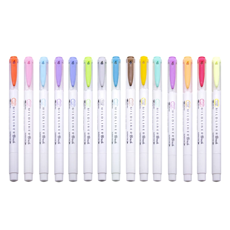 25 لون زيبرا Mildliner علامات تمييز WFT8 MILDLINER قلم طلاء بالألوان المائية subrayadores مضان فرشاة تلميح علامات