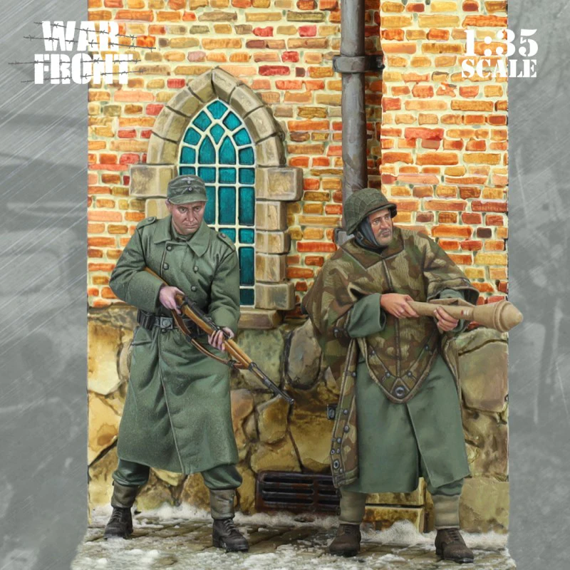 1/35 Resin Model Figure Kits GK , Two People，Including Scene，Military Theme，Unassembled And Unpainted,341J