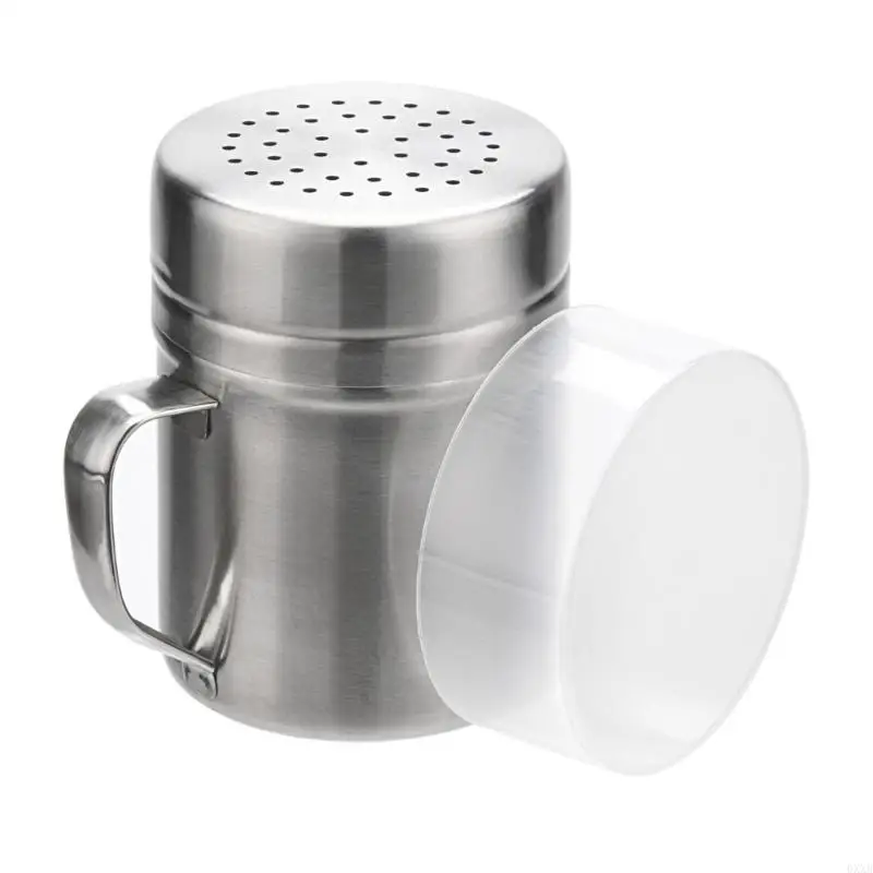 2pcs Multipurpose Steel Dredge Shaker with Handle for Sugar Cocoa Seasonings 0XXB