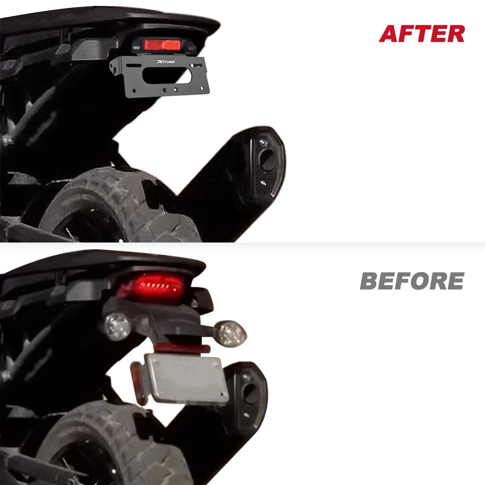 لسيارات BMW R1300GS الثلاثي الأسود الكأس R1300 GS R 1300GS الذيل الخلفي مرتب رقم لوحة ترخيص حامل دراجة نارية الحاجز مزيل #5