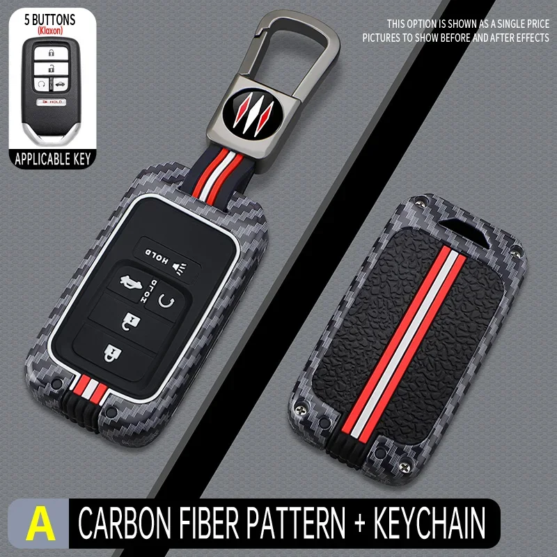 Zinc Alloy Car Key Case Cover For Honda Vezel City Civic Jazz BRV BR-V HRV Accord EXL Crv Pilot Ridgeline Odyssey Grace Crider