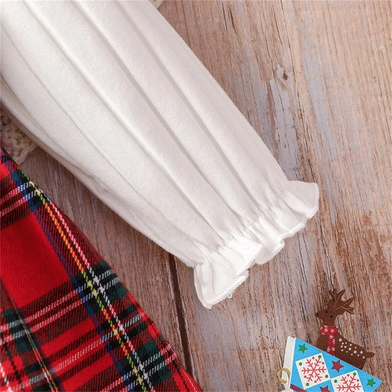 

Toddler Girl Winter Knit Sweater Dress with Matching Bow Headband Long Sleeve Round Neck Floral Print Patchwork Dress