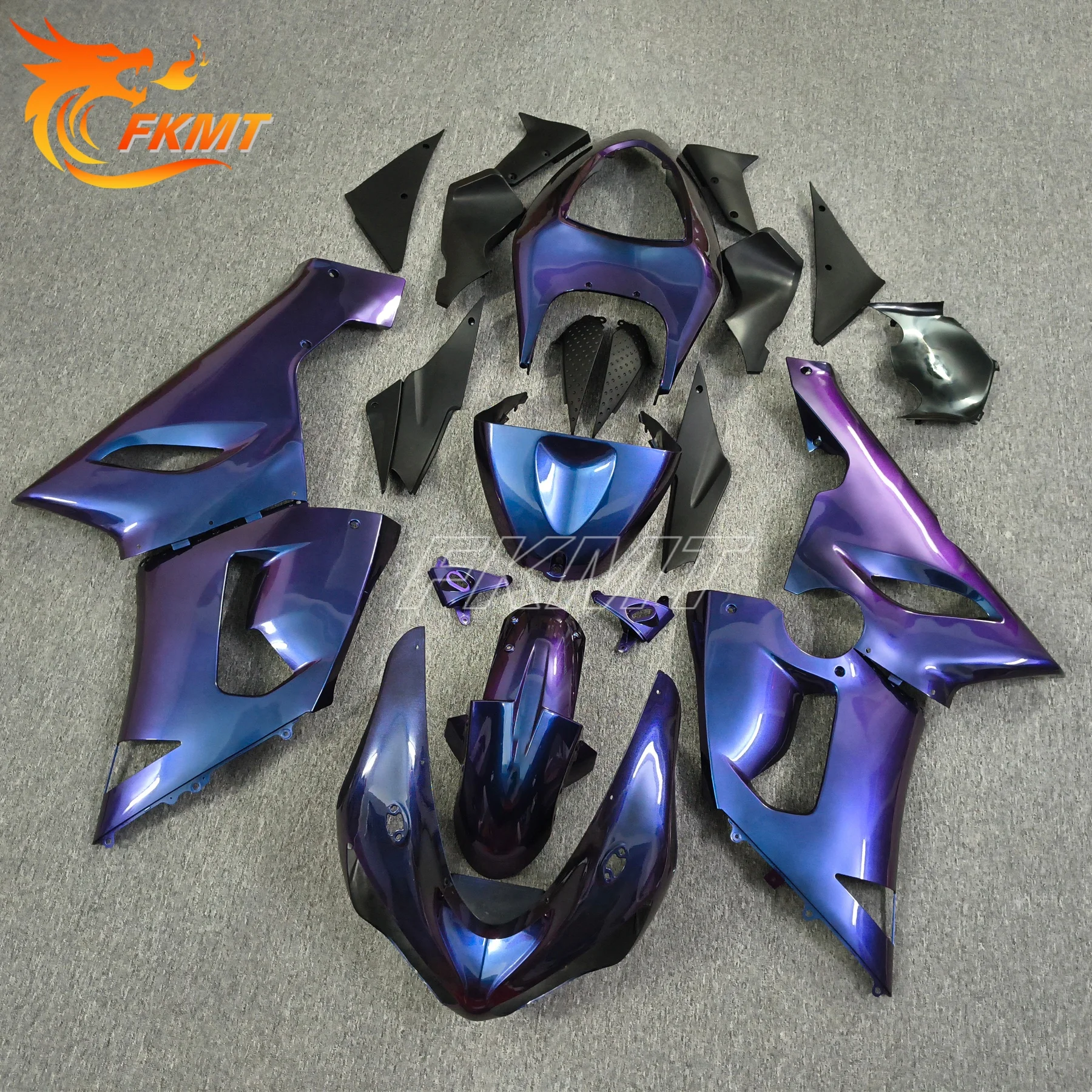 

ABS Customizble Motorcycle Fairings Kit for Kawasaki Ninja ZX6R 636 2005 2006 ZX-6R 05 06 ABS Plastic White Black Bodywork Set