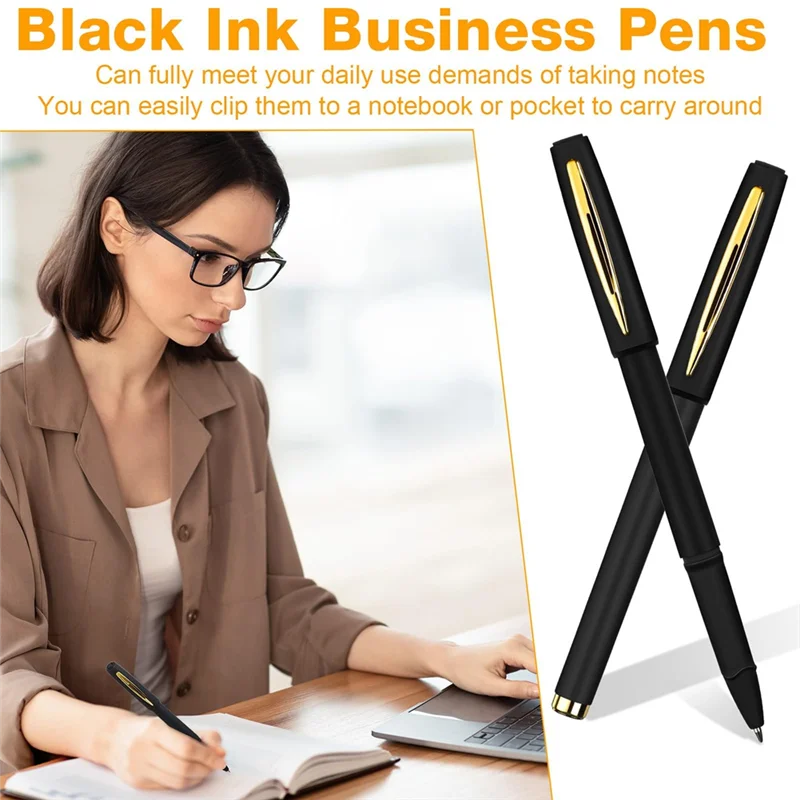 

60 Pcs Black Gel Ink Pens Rollerball Pens Bulk Ultra Fine Point Roller Ball Pens Gel Pens For Office, School, Writing