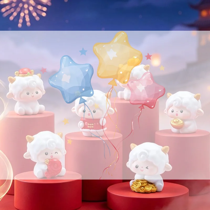 2027 Goat Year Cute Cartoon Zodiac Sheep Micro Landscape Ornaments Festival Gift For Home And Office Decoration Ornament