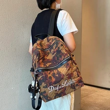 Luxury Brand Bolsa Feminina Backpack Women's 2025 New Mochila Femenina Camouflage Campus Girls Schoolbag Trendy Backpack