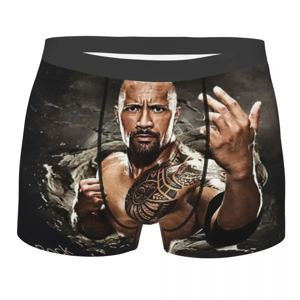 Male Fashion Funny Johnson The Rock Dwayne Underwear Boxer Briefs Soft Shorts Panties Underpants