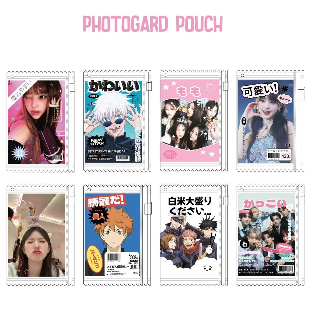 حامل صور حلوة إبداعي للنساء ، سلسلة مفاتيح ، تخزين شارة ، حقيبة عرض ، قلادة ، بطاقة صور Idol ، حماية N874 #4