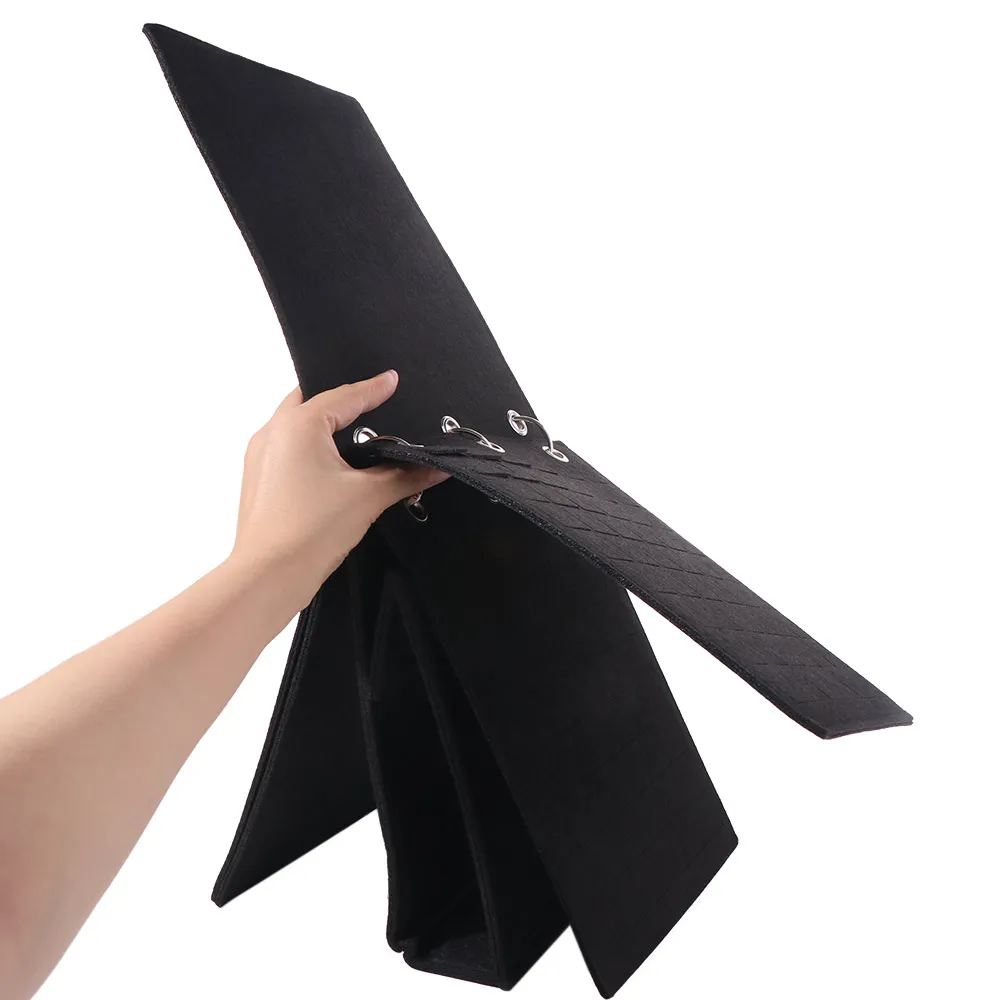 

Войлочная подставка для значков с откидной крышкой, складной органайзер для значков, вместительный бокс для хранения украшений и коллекций значков