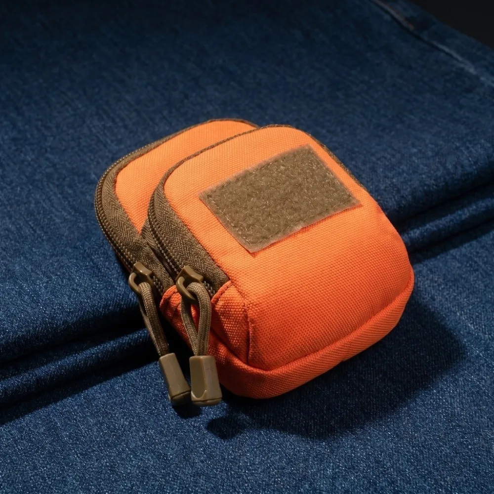 Small Waist Bag Men Sports Coin Purse Mountaineering Buckle Wear-Resistant Key Organizer Pouch Leisure Outdoor Card Holder