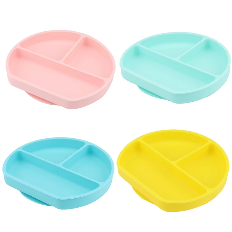 Baby Silicone Tray Integrated Children's Tableware Food Supplement Bowl Children's Non-Slip Suction Cup Tray