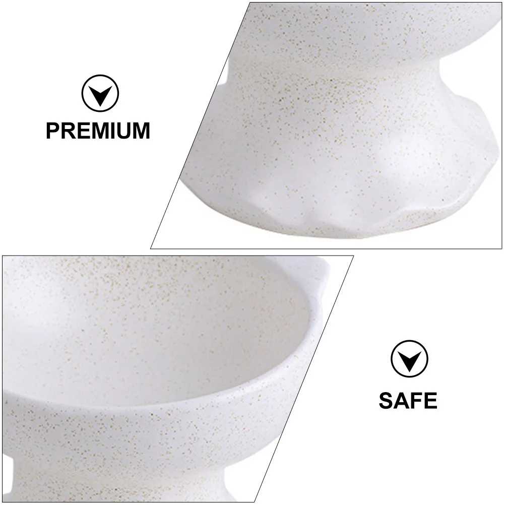 

1pc Ceramic Cat Bowl Inclined Food Feeder Anti-Slip Pet Feeding Bowl Water Container For Cats White Pet Supplies Cervical