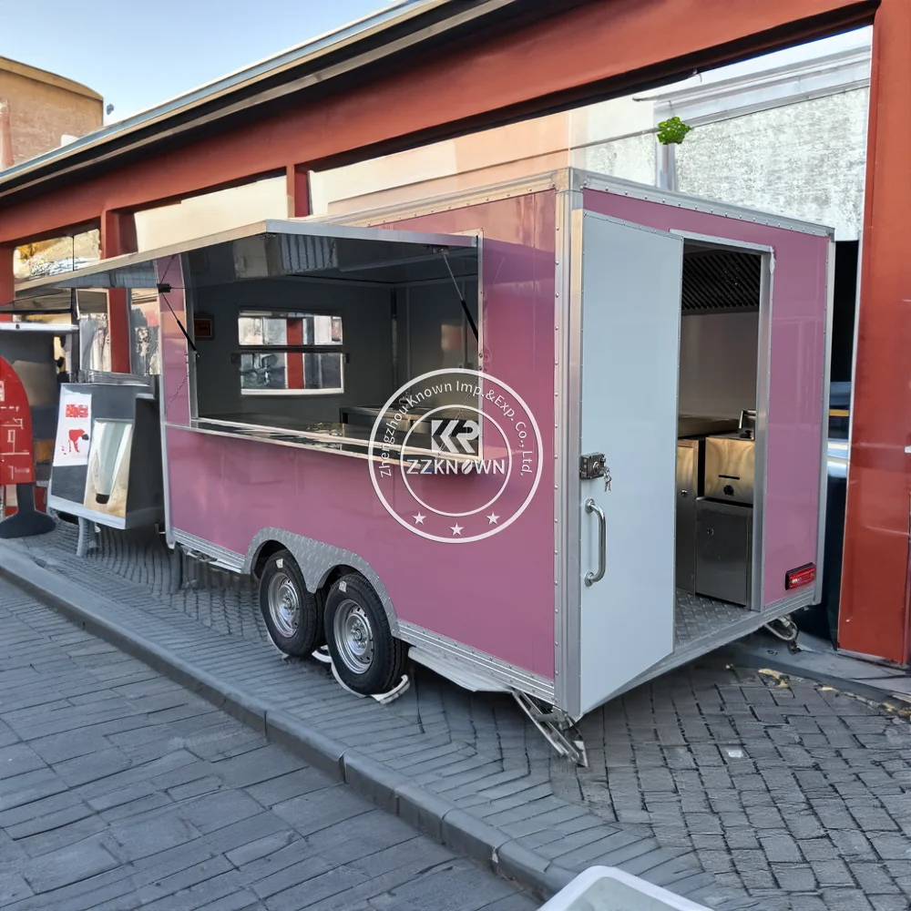 Hot Dog Snack Food Truck Kiosk Mobile Street Kitchen Cart Factory Price CE DOT Concession Catering Food Trailer