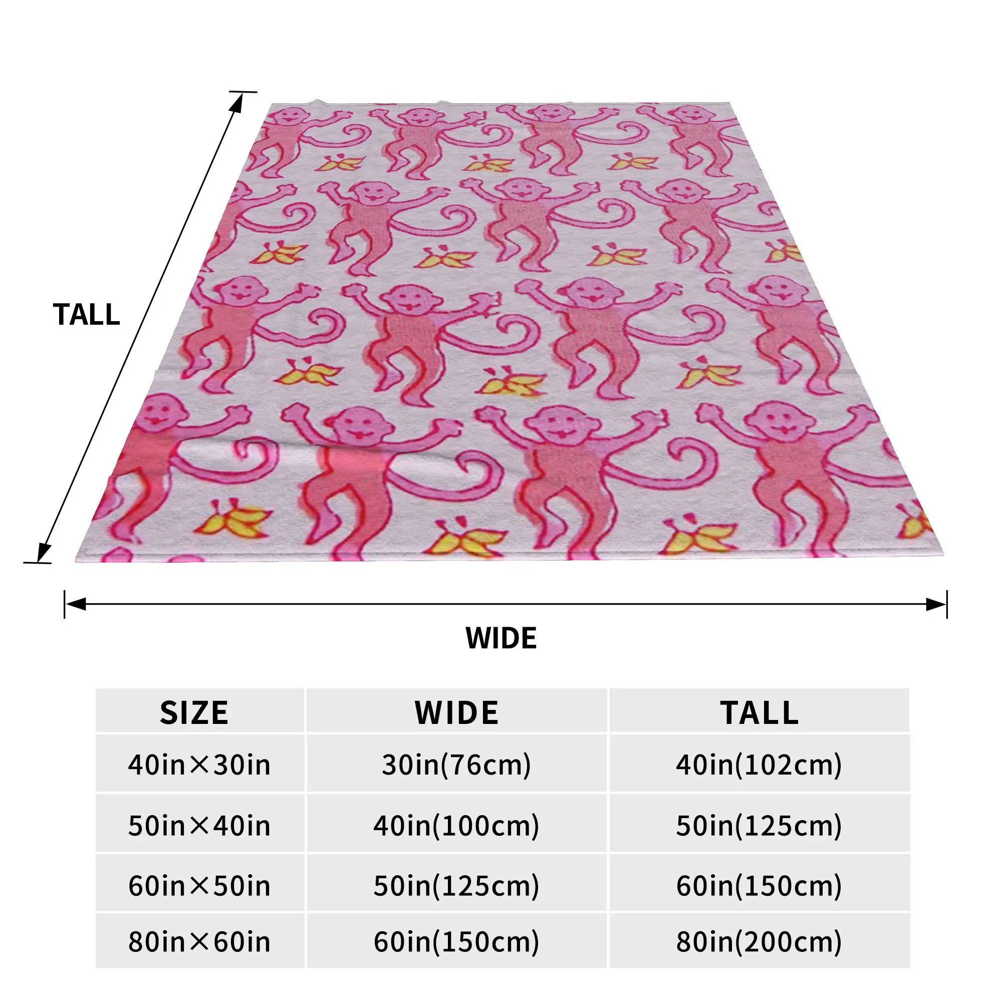Preppy Roller Monkeys Rabbit Blankets Portable Flannel Sofa Throw Blanket for Home Bedroom Outdoor Throws Bedspread Quilt