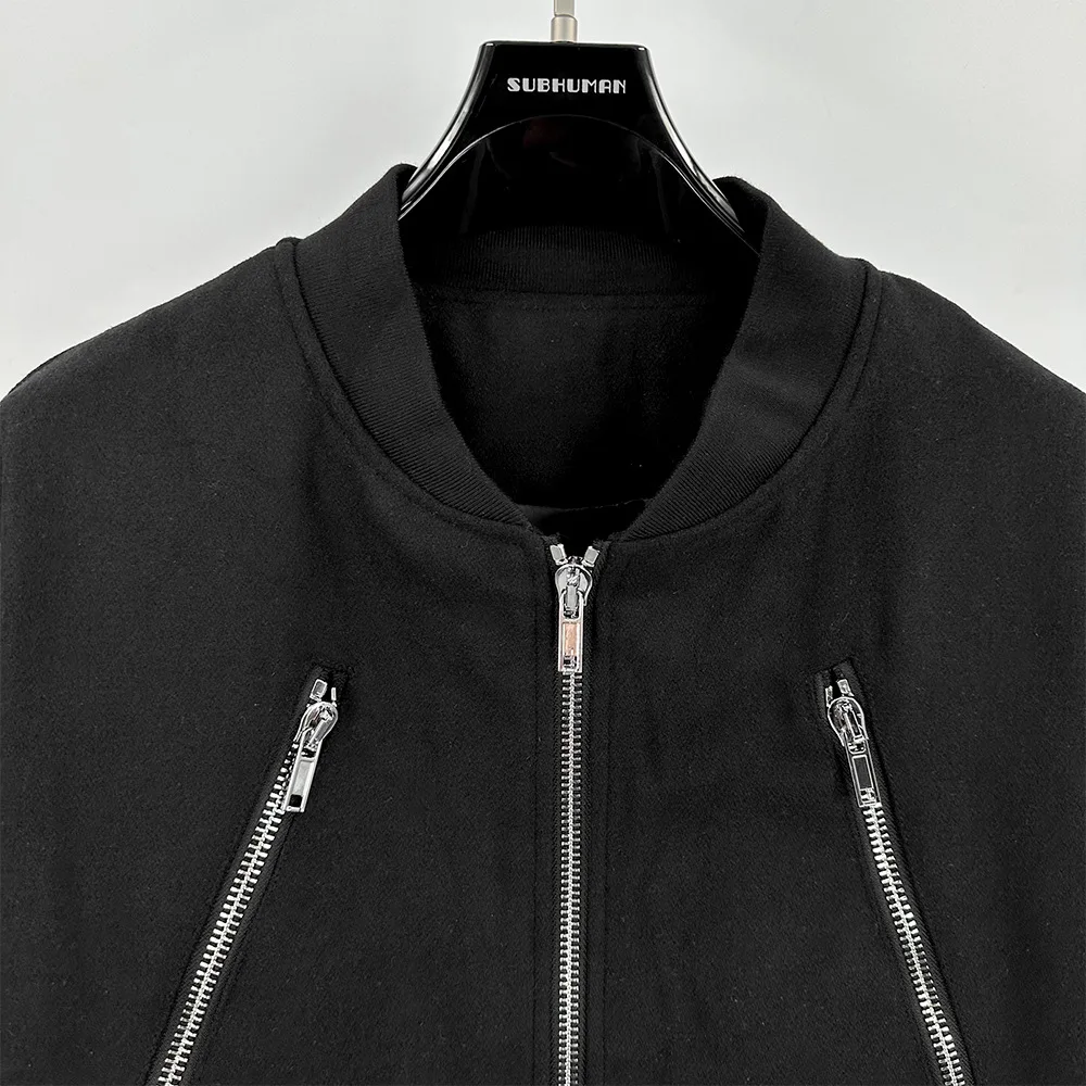 2024AW شارع العليا المرقعة الجلود البريدي تصميم سترة معطف الرجال النساء موضة سترات رجالي معاطف Y2k الملابس #3