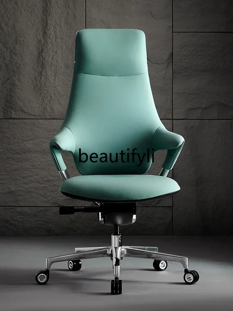 LX Sedentary Leather Office Chair Learning Home Chair Conference ChairSSS
