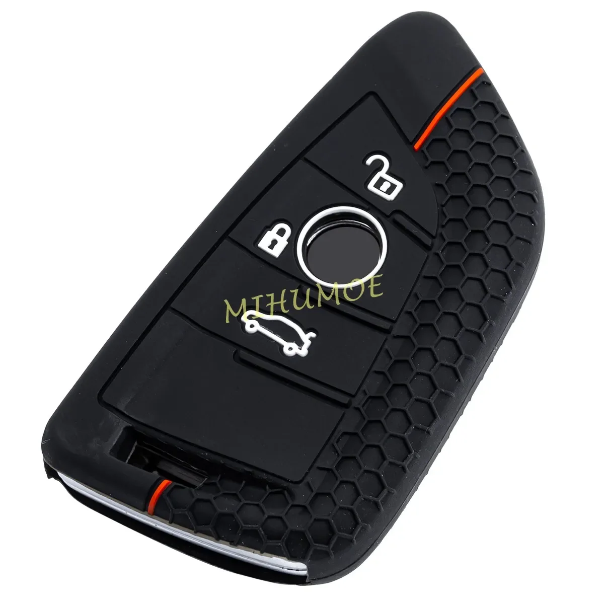 

For BMW X1 X3 X5 X6 X7 1 3 5 6 7 Series G20 G30 G11 F15 F16 G01 G02 F48 Silicone Car Remote Key Case Cover Chain Fob Keychain