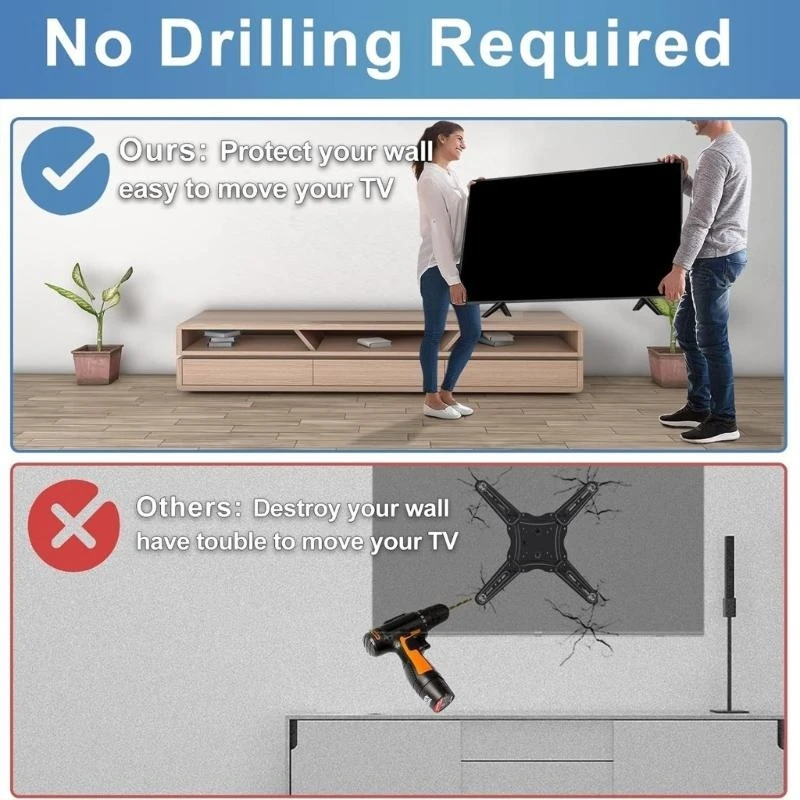 Tool Easy Television Base Stand Installation For 28 65 Inch Screens Universal Compatibility ABS Construction Avoid Slip HX5E