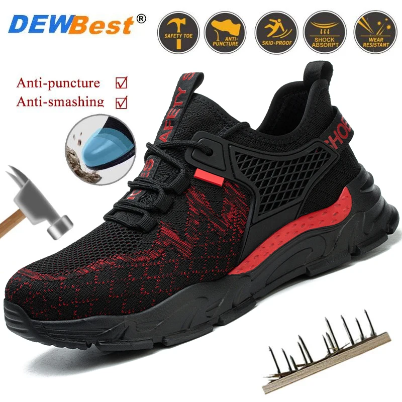 Summer breathable insulated electrician shoes anti-smash anti-puncture anti-slip wear-resistant construction site safety shoes